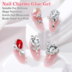 Close up of Double Rhythm rhinestone glue consistency