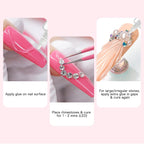 Applying 3D nail charms with Creaglam rhinestone gel