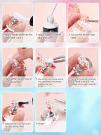 Packaging of Ebanku nail art foil transfer stickers and gel