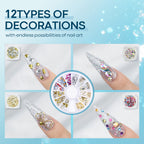 Professional nail art setup using Modelones rhinestone glue