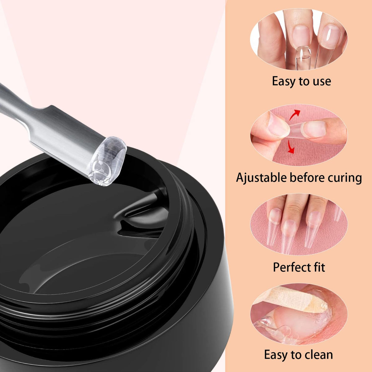 Close up of Makartt solid nail adhesive texture