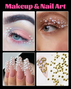 Using tweezers to apply Belleboost pearls for manicure