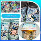 Professional DIY bedazzling kit with blue half pearls