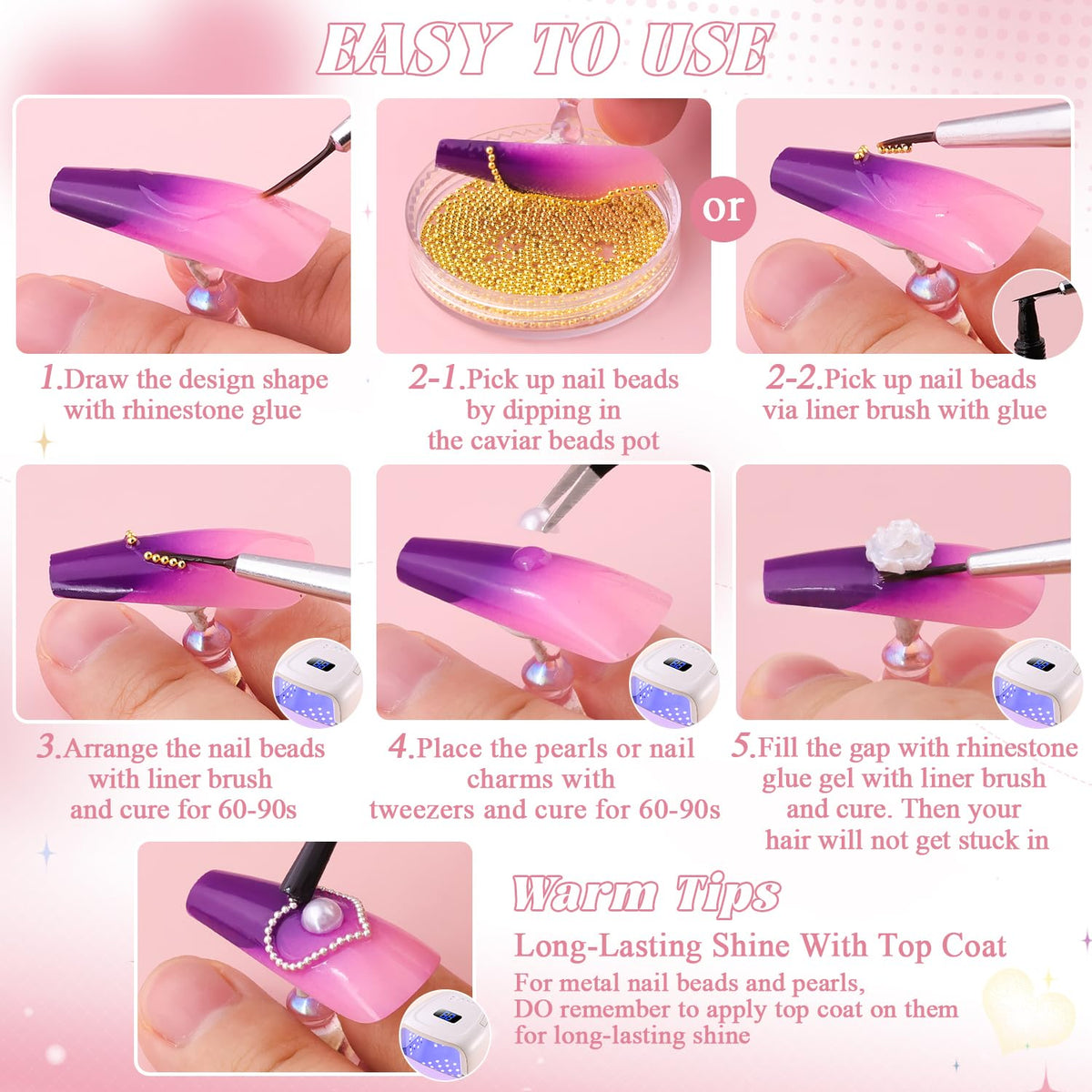 Belleboost nail art accessories set for manicure decoration