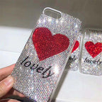 Application of purple-red flatback rhinestones on custom shoes