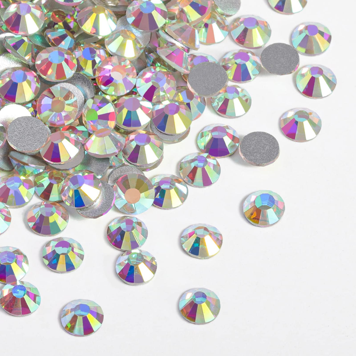 Close up of 10mm SS50 Beadsland crystal gems reflecting light