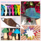 Example of bedazzled tumbler and shoes decorated with resin gems