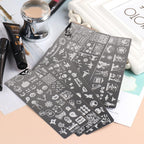 Nail art design process using Qdsuh stamping plate