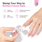 Saviland nail art stamper kit with clear silicone heads