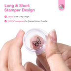 Transparent silicone nail stamper head for precise application