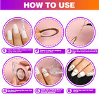 Professional nail art designs created with Fandamei tapes