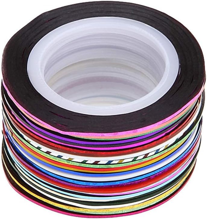 Sluswallow nail tape rolls arranged for manicure decoration