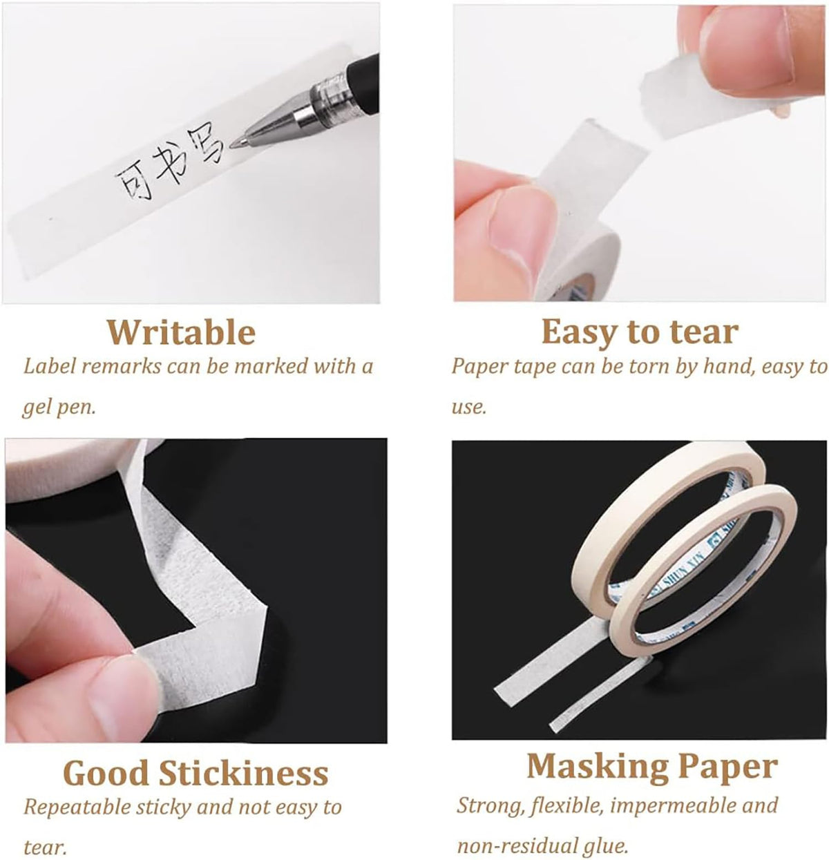 Imported USA beauty tool set containing multiple self adhesive stencil tape rolls