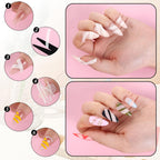 Nail striping tape roll set displaying the multi pack variety of widths used for creative color block styling