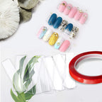 Arrangement of 100 clear nail art tips display holders