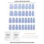 Dashing Diva Glaze semi-cured gel strips applied to natural nails