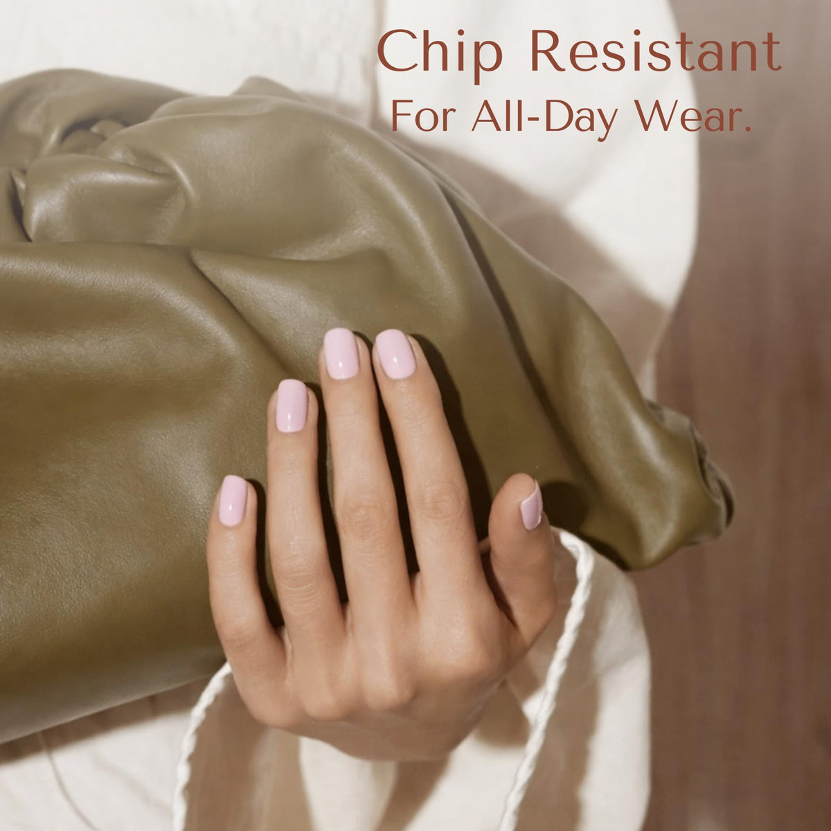 Demonstration of the clean and damage free removal of the semi cured gel strip from the natural nail.