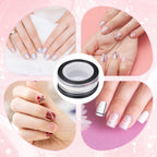 A lifestyle shot of a woman applying self adhesive glitter nail tape for a salon finish