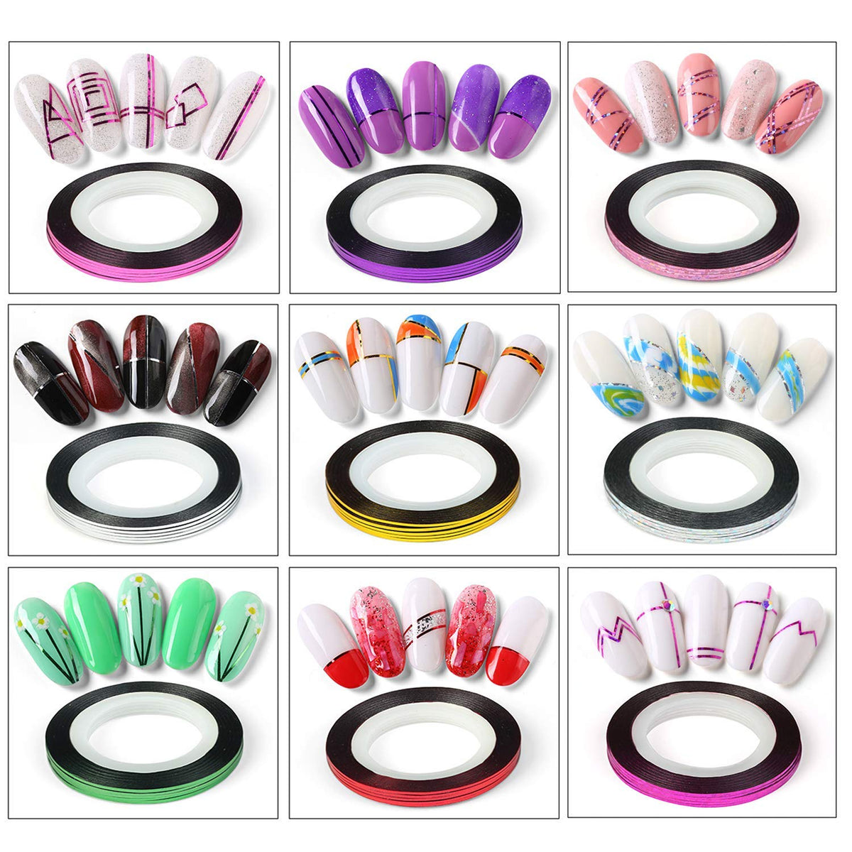 Two nail tape dispensers included in the Myubwtf set