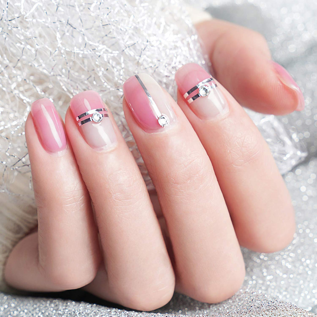 Professional nail art created with Myubwtf striping tapes