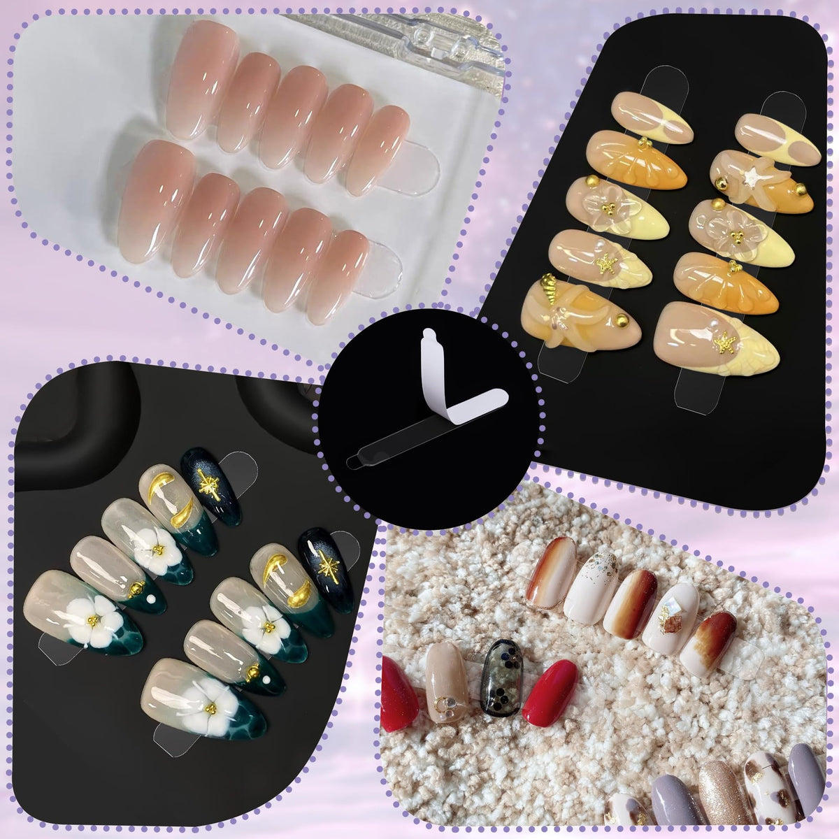 BNF premium imported nail tip fixation tools for organizing custom fake nail designs.
