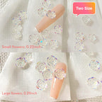 Premium resin floral nail charms highlighting the individual color coded organizational caps.