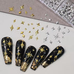 Silpecwee celestial nail art charms arranged for display