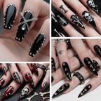Different sizes of punk style nail art studs for manicure