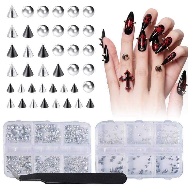 DIY craft application of metal studs on accessories