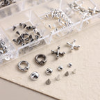 Tatiwoo nail art kit including application tweezers and pencil