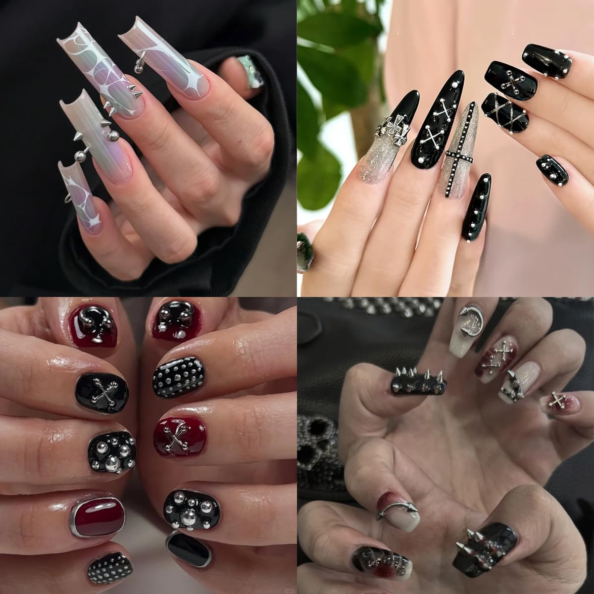 Various sizes of alloy rivets and flat back nail beads