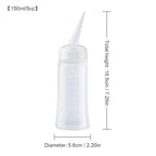 Two pack of Driew five ounce hair squeeze bottles with angled application tips