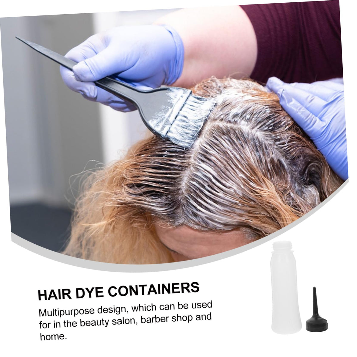 Premium clear plastic dry cleaning bottles for hair oiling and root coloring treatments.