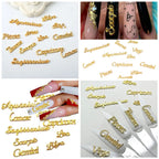 Xeaohesy astrological nail decorations alongside DIY smartphone case art layout.