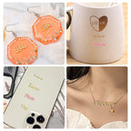 Side view highlighting the slim profile and high-quality finish of the alloy metal charms.