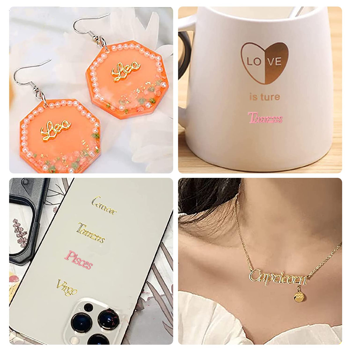 Side view highlighting the slim profile and high-quality finish of the alloy metal charms.