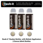 Close up view of the premium solvent resistant mohair applicator dauber cap.