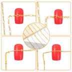 Applying metal nail chains with tweezers for 3d nail art