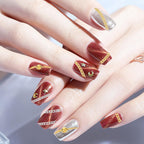 Variety of nail chain styles and textures for manicure