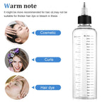 Leak proof twist cap mechanism on the SynHHergyx 8.5 Ounce hair oil dispenser.