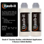 Two pack of Racquet Art Daub-it empty applicator bottles