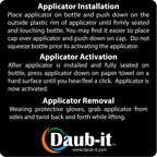 Racquet Art Daub-it 4 ounce bottles with caps and applicators