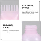 BEABOY pink hair tools comb cap detached from the clear plastic bottle.