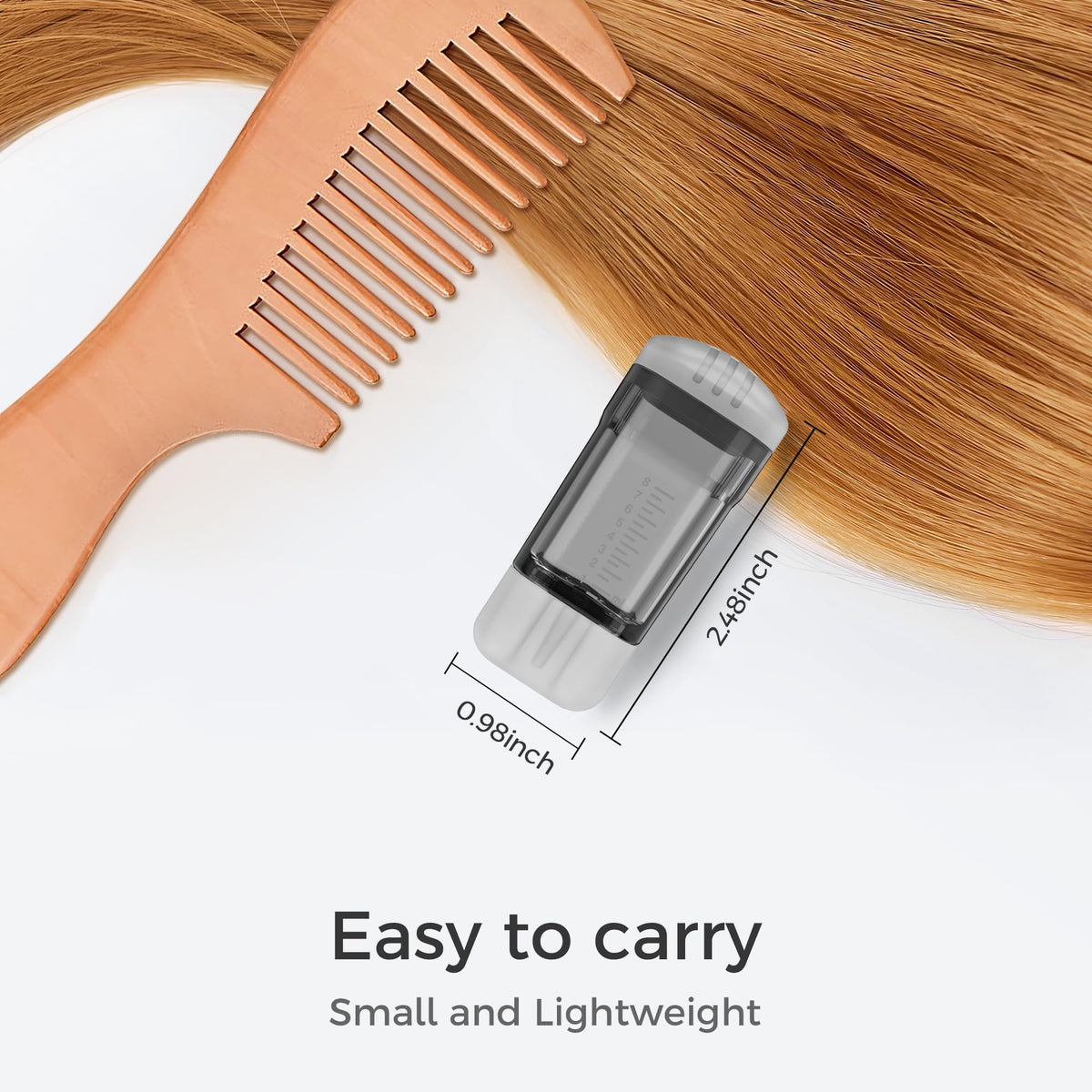 WL-YBOPRO mess free minoxidil applicator brush rolling smooth across the scalp surface for hair restoration