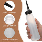 PACKOVE 240ml plastic squeeze bottle set for home hair dyeing and oiling treatments