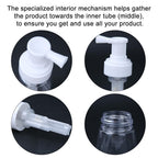 Generic hair fiber applicator with white pump head displaying external spring