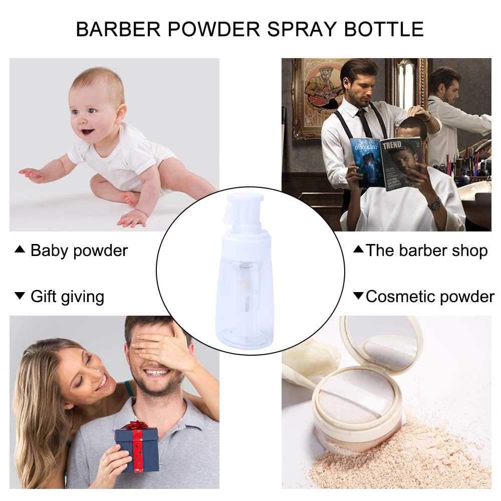 Generic white powder spray bottle cap assembly highlighting secure leakproof seal