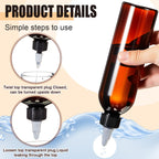 Close up of Barydat twist hat spout design on amber applicator bottle