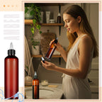 Durable LDPE plastic material test on Barydat amber squeeze bottle