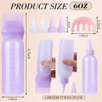 Root comb applicator bottle with six ounce graduated measurement scale